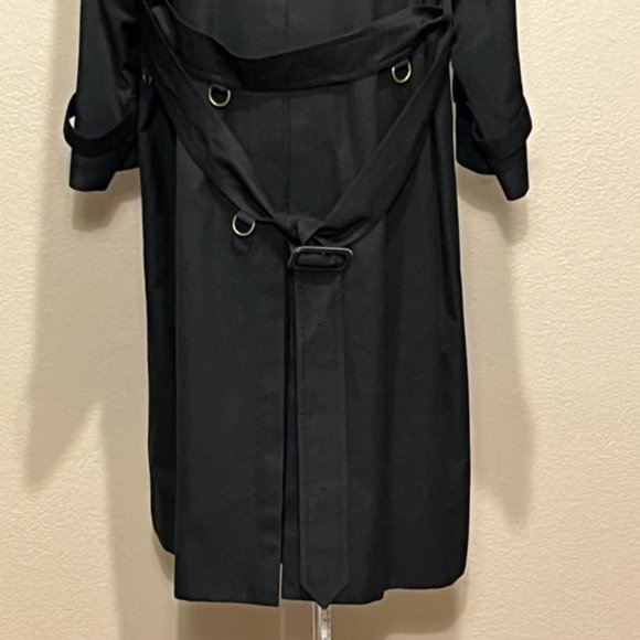 Vintage BURBERRYS OF LONDON Classic Navy-Blue Trench Coat Men's Size 40R - Picture 11 of 14